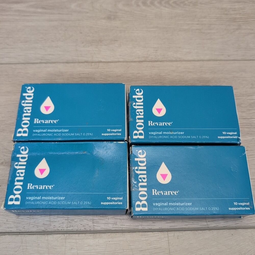 Lot Of 4 Bonafide Revaree Vaginal Moisturizer 10 Vaginal Suppositories Exp 2027